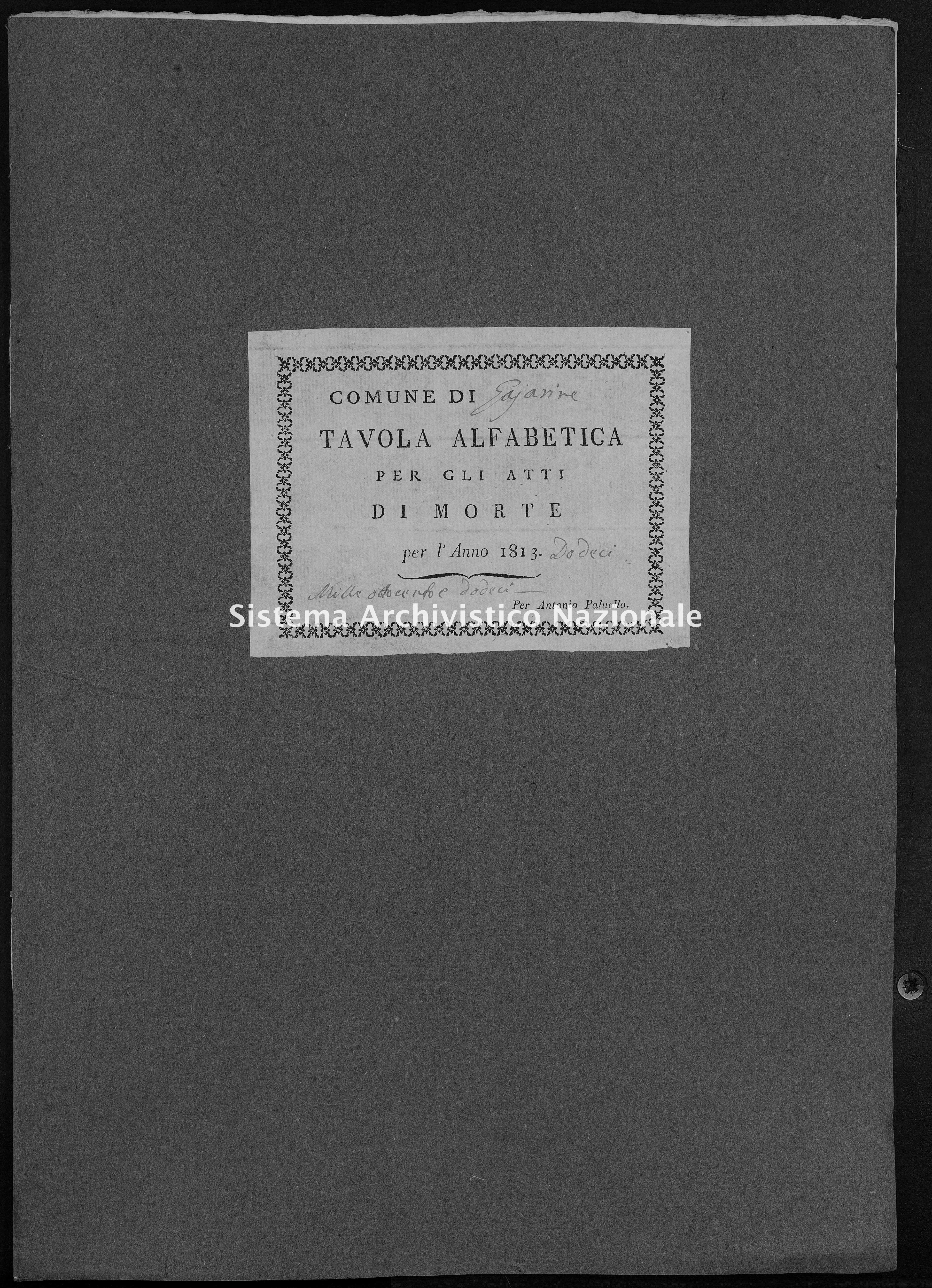 Dettaglio Oggetto Digitale Sistema Archivistico Nazionale