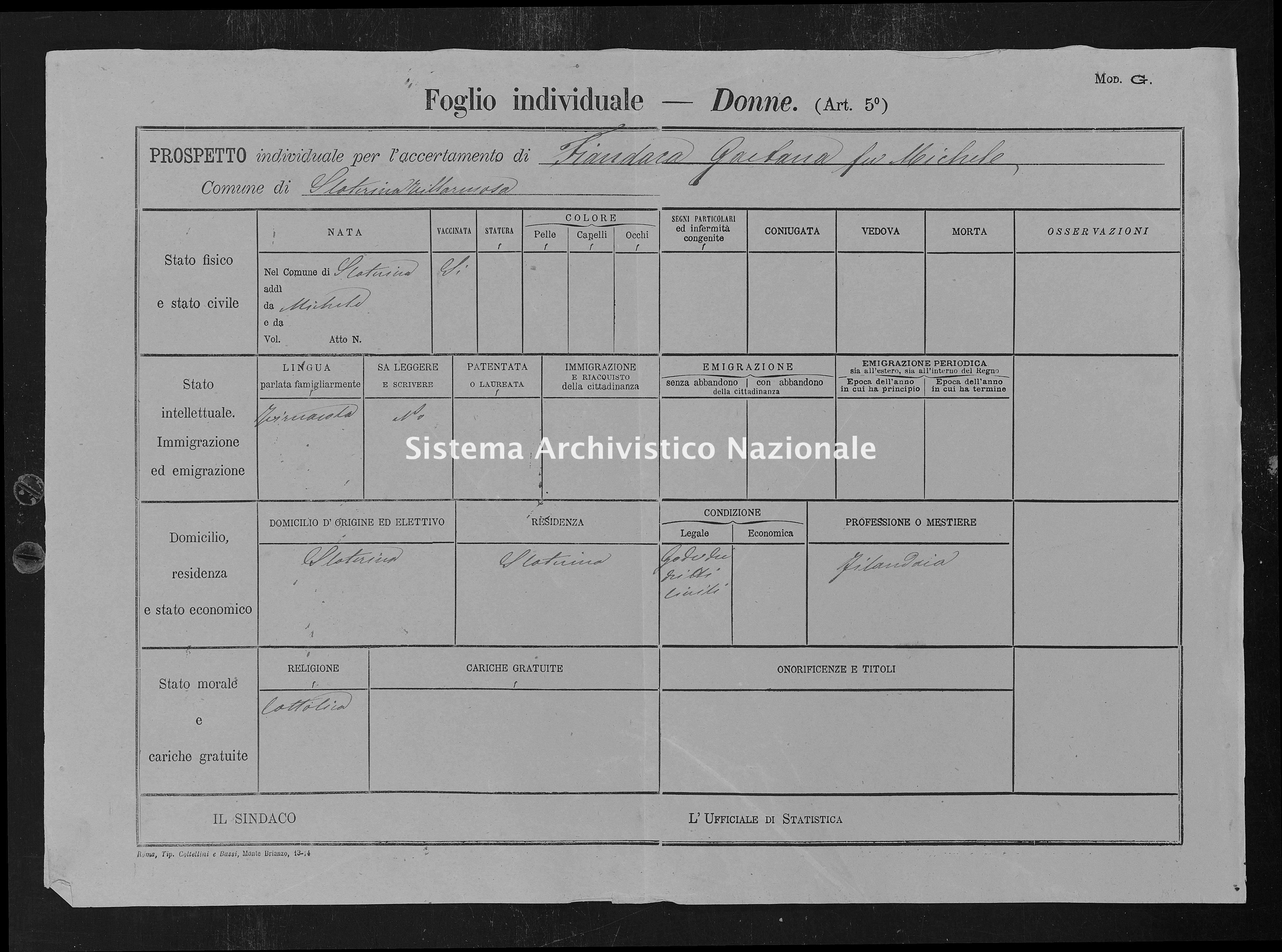 Dettaglio Oggetto Digitale Sistema Archivistico Nazionale