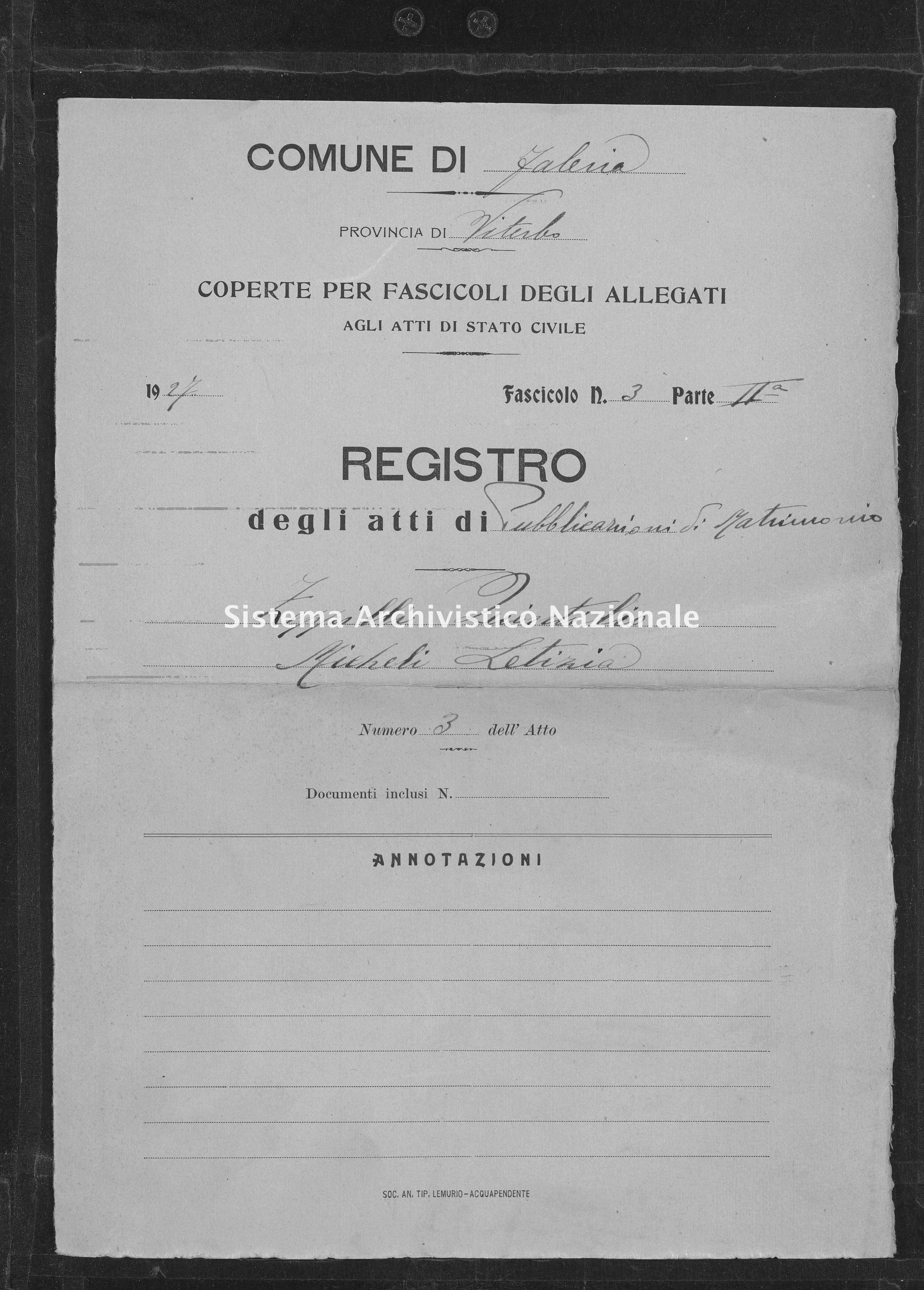 Dettaglio Oggetto Digitale Sistema Archivistico Nazionale