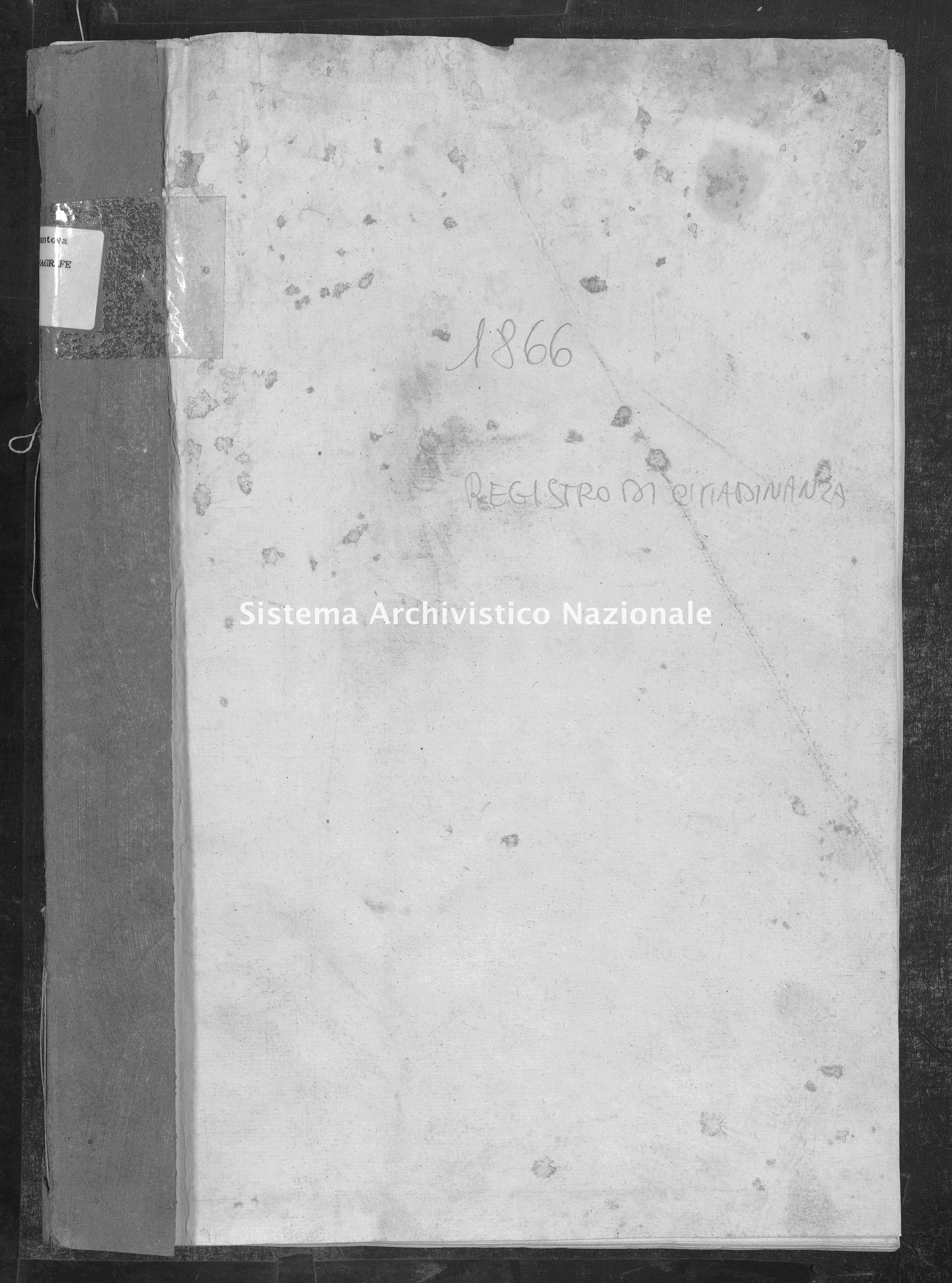 Archivio di stato di Mantova - Tribunale di Mantova: Anagrafe e stato civile - Castellucchio - Cittadinanze - 1866 - 1509 -