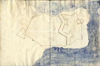 Archivio di Stato di Genova, Pianta del tracciato delle mura della città di Ajaccio, Segnatura: 10