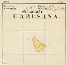 Archivio di Stato di Trieste, Quadro di unione delle mappe catastali del Comune di Caresana, Segnatura: 655 d 00