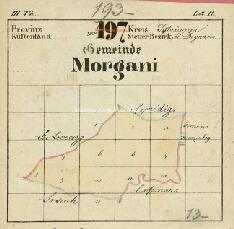 Archivio di Stato di Trieste, Mappa catastale del Comune di Morgani foglio VI, sezione VI, Segnatura: 300 b 06