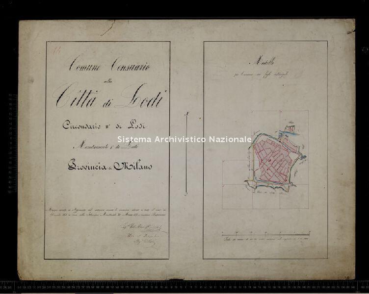 Archivio di Stato di Milano, ALLEGATO DI RETTIFICA DEL COMUNE CENSUARIO DI LODI CITTA', Segnatura: 4337 - 0, Mappa: 2, Foglio: 2 (id: 212883)