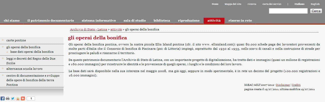 Dettaglio Feed RSS Sistema Archivistico Nazionale