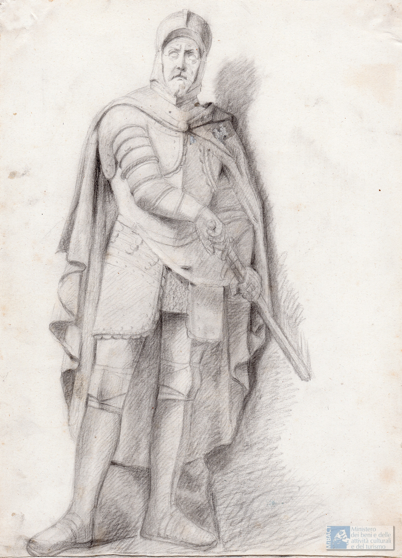 Bartolomeo Colleoni Sec. XIX. Disegno a carboncino (1 c.), mm 290 x 210. Anonimo